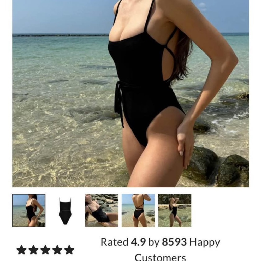 Elegant Black One-Piece Swimsuit
